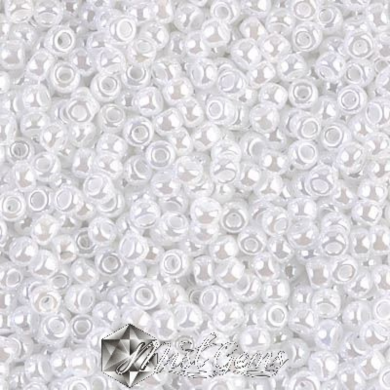 Miyuki Round Rocailles 8/0 RR 0528 Ceylon White Pearl