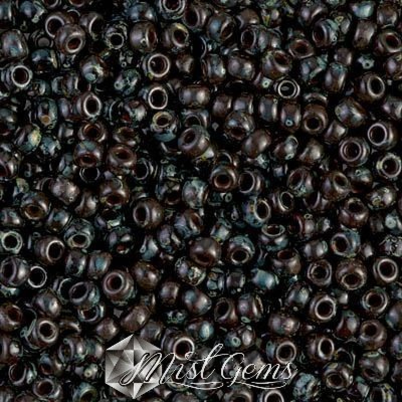 Miyuki Round Rocailles 8/0 RR 4504 Picasso Transparent  Garnet 