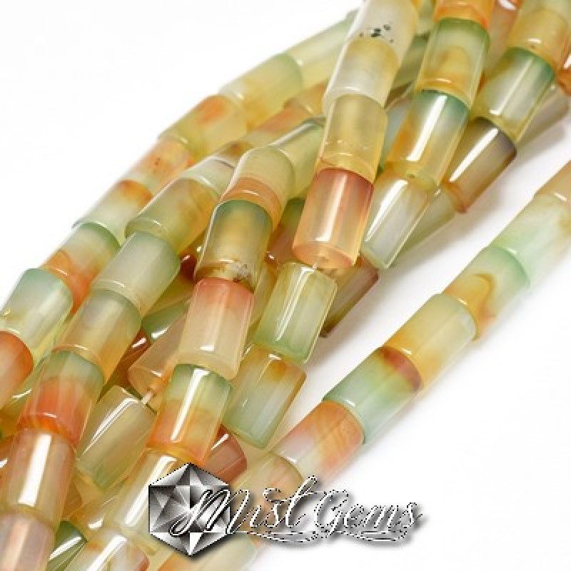 Agate columna multicolore 12X8mm-1buc