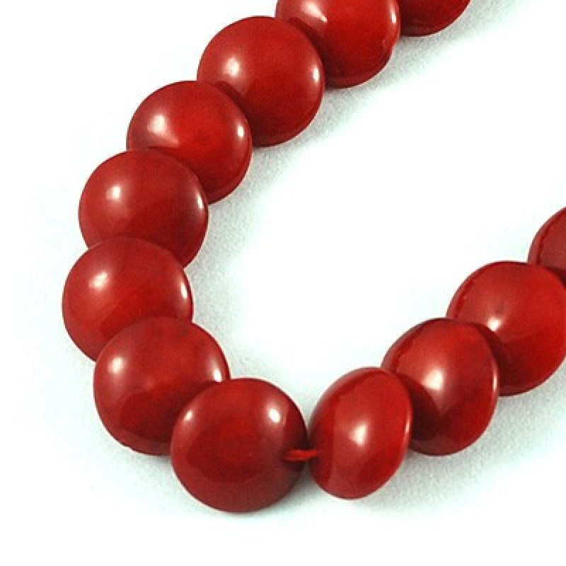 Coral Saucer Rosu 7mm -10 buc