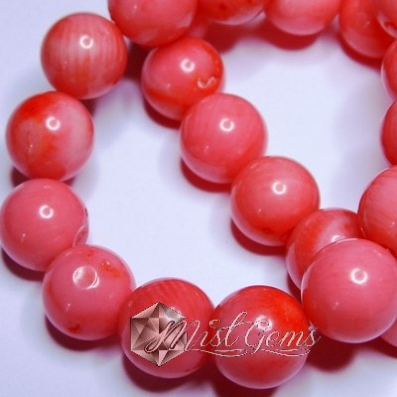 Coral sfere roz 10mm-10 buc
