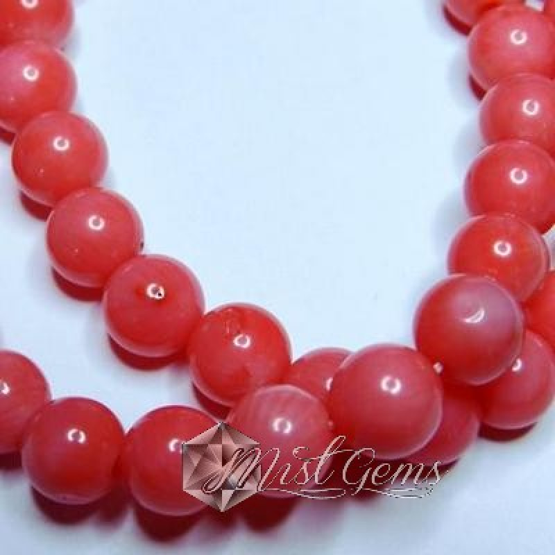 Coral sfere roz 8mm-10 Buc