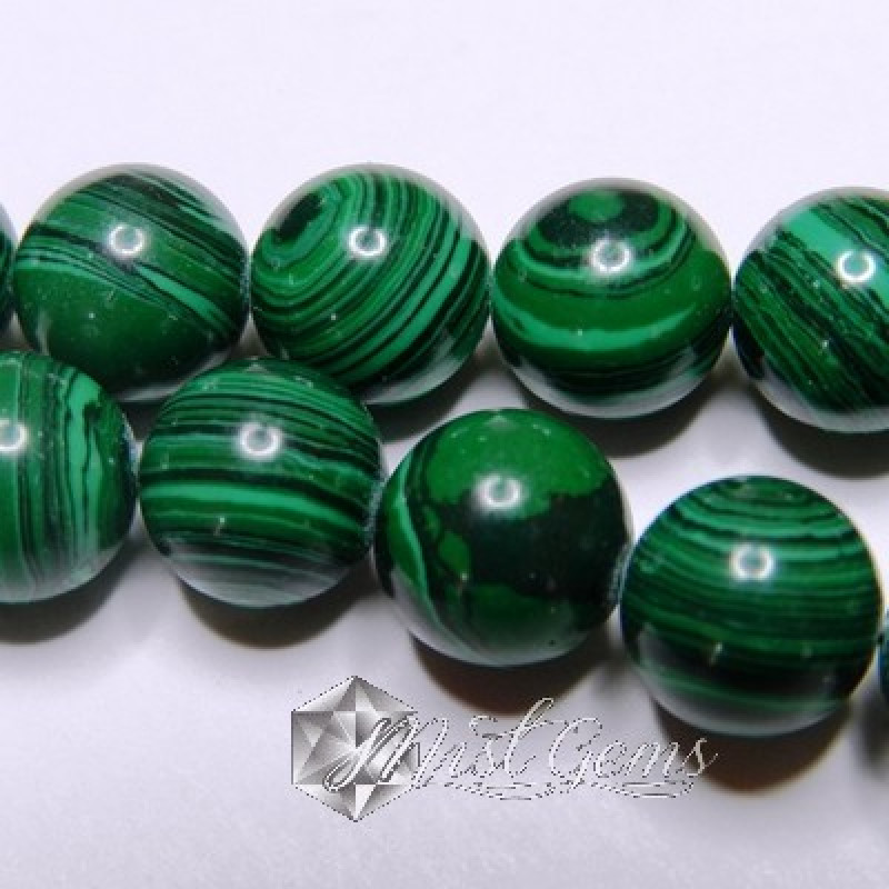 Malahit de Sinteza Sfere 10 mm-10 buc