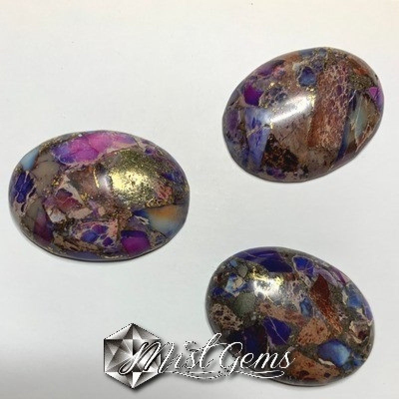Cabochon Jasp Imperial cu linii aurii 30X22mm 