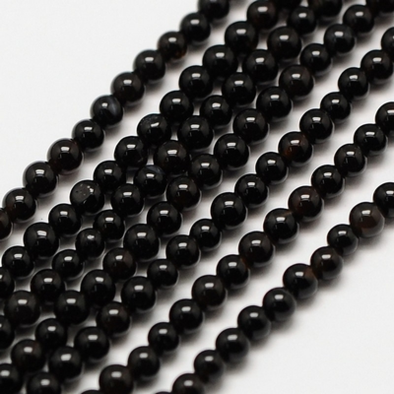 Agate sfere negre 4mm -1 sir
