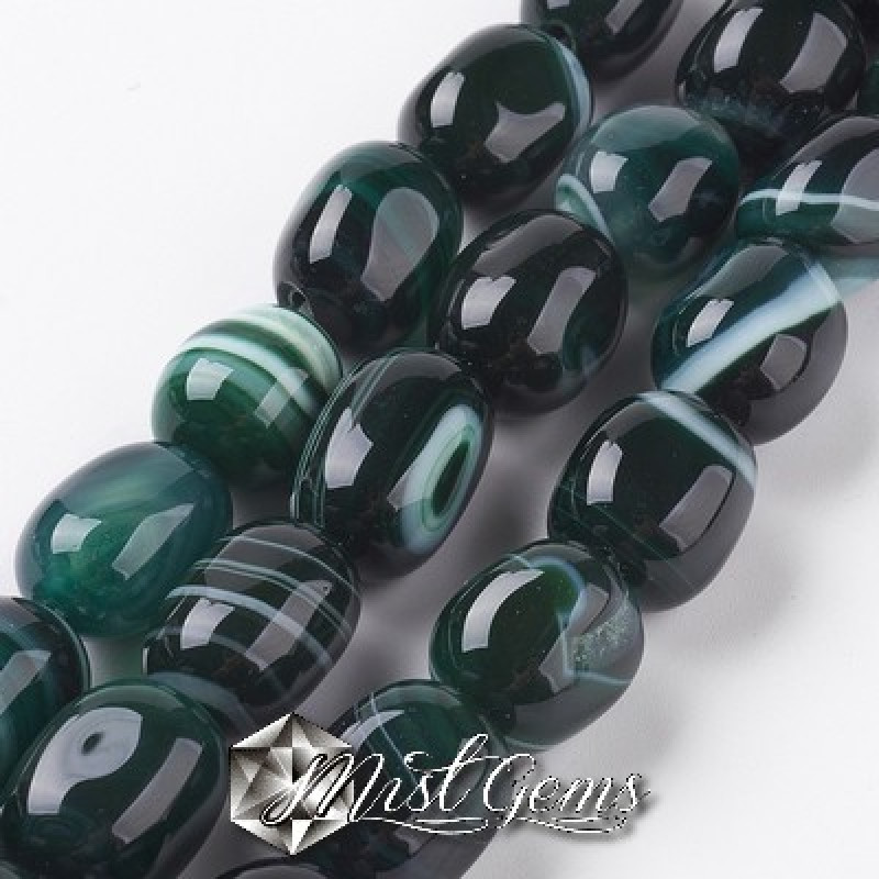 Agate Drum Striped Verzi