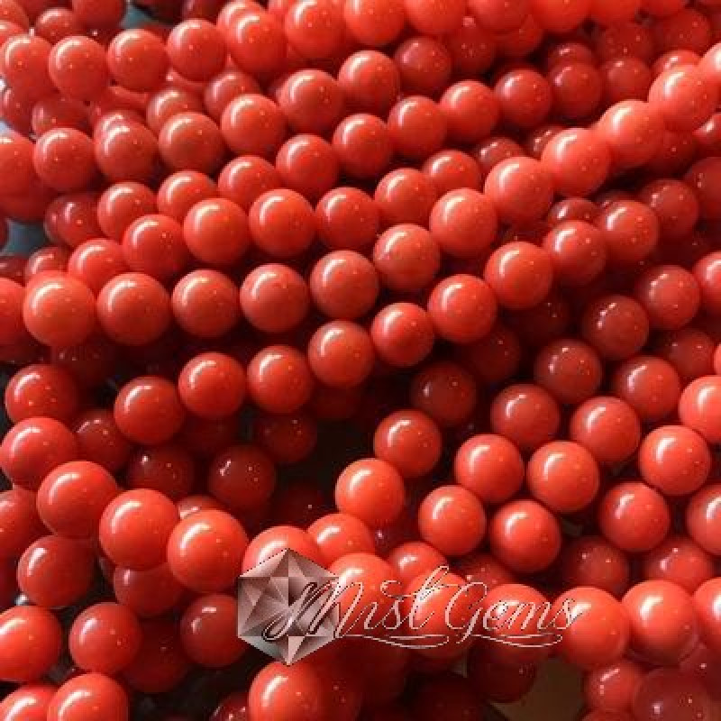 Jad Mashan sfere 4mm rosu caramiziu-10 buc