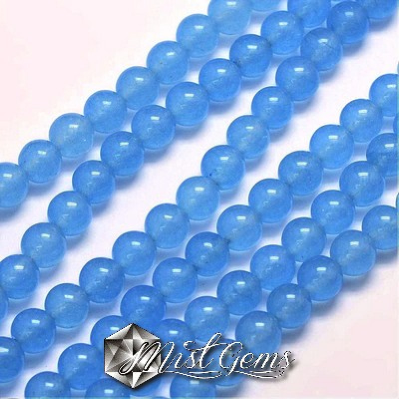 Jad Malaysian sfere bleu 8mm-14 buc
