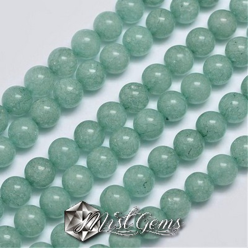 Jad Malaysian sfere gri-bleu 8mm-10 buc