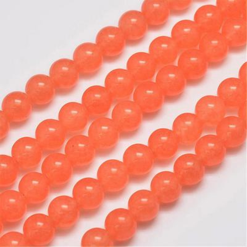 Jad Malaysian sfere 10mm roz somon -10 buc