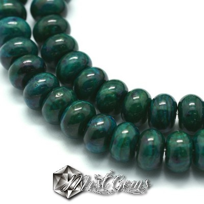 Crisocola rondele 12X8mm-4 buc