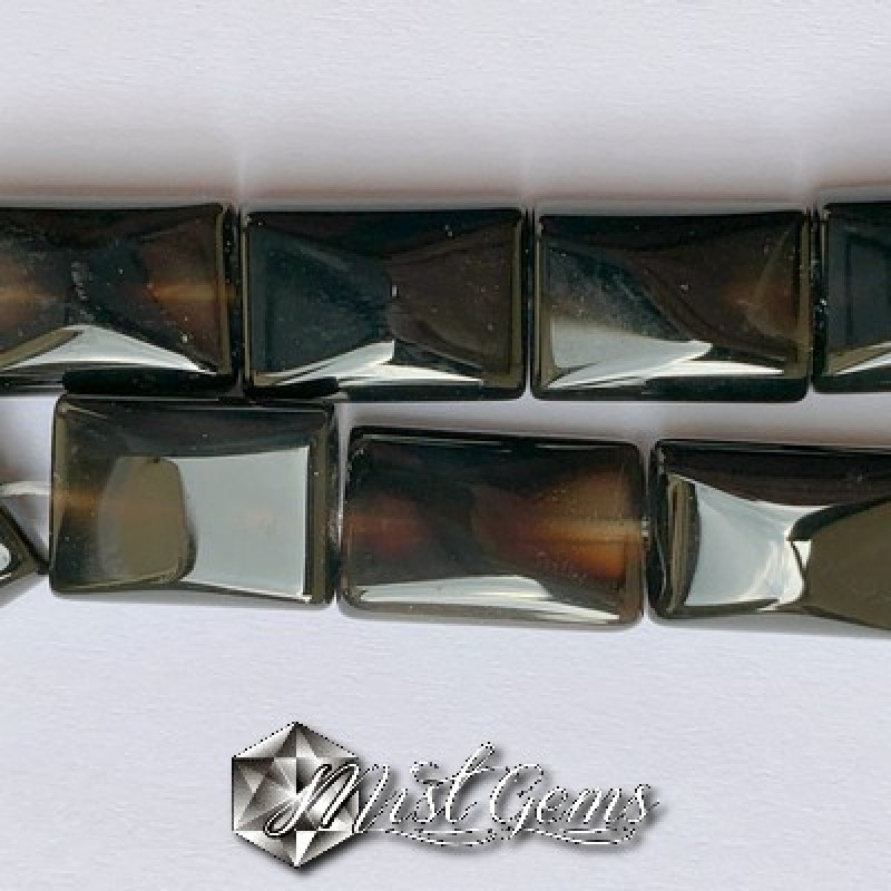 Agate recatngulare negre 14x10x5mm -4 buc.