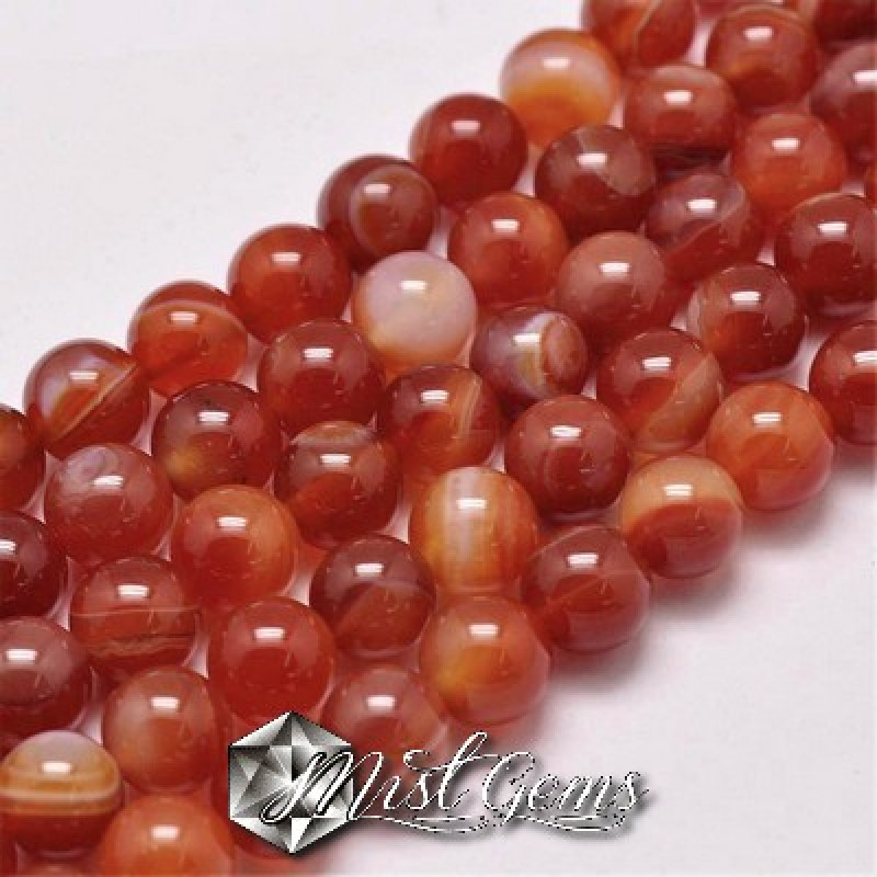 Agate sfere striped roscat  8mm-10 buc