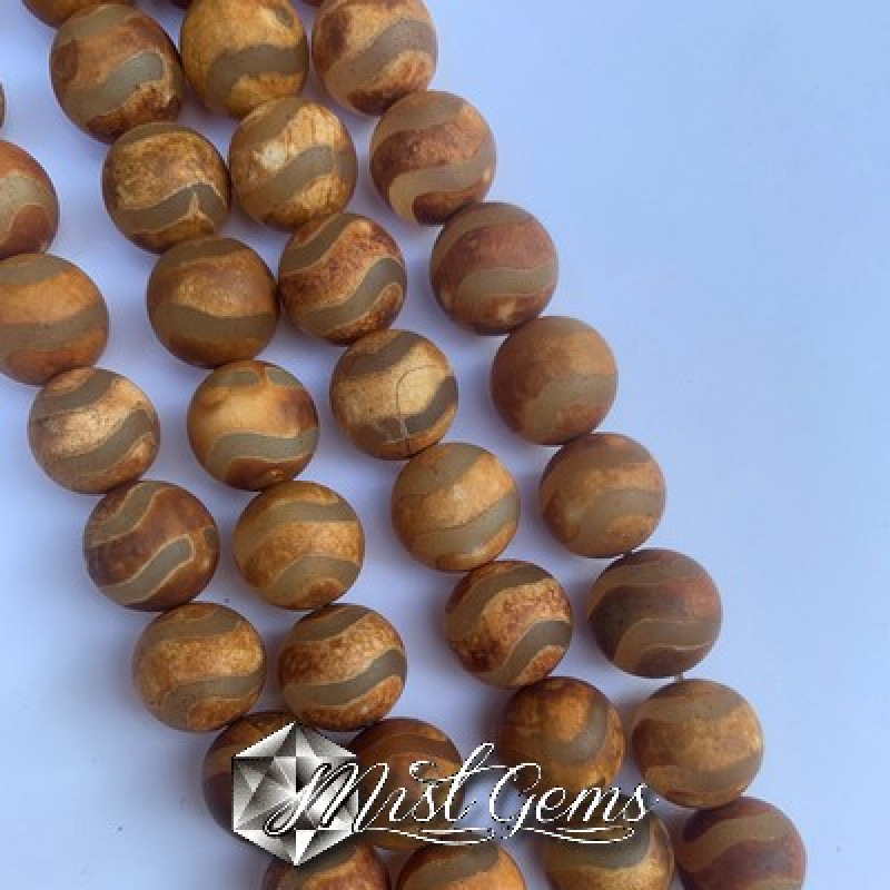 Agate DZI sfere 10mm model"val" -10 buc